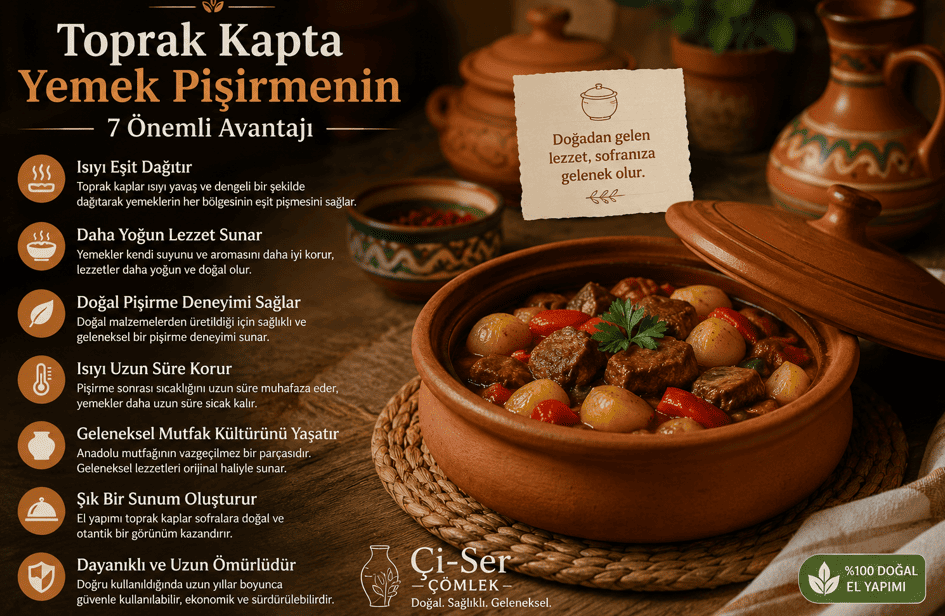 Toprak Kapta Yemek Pişirmenin 7 Önemli Avantajı